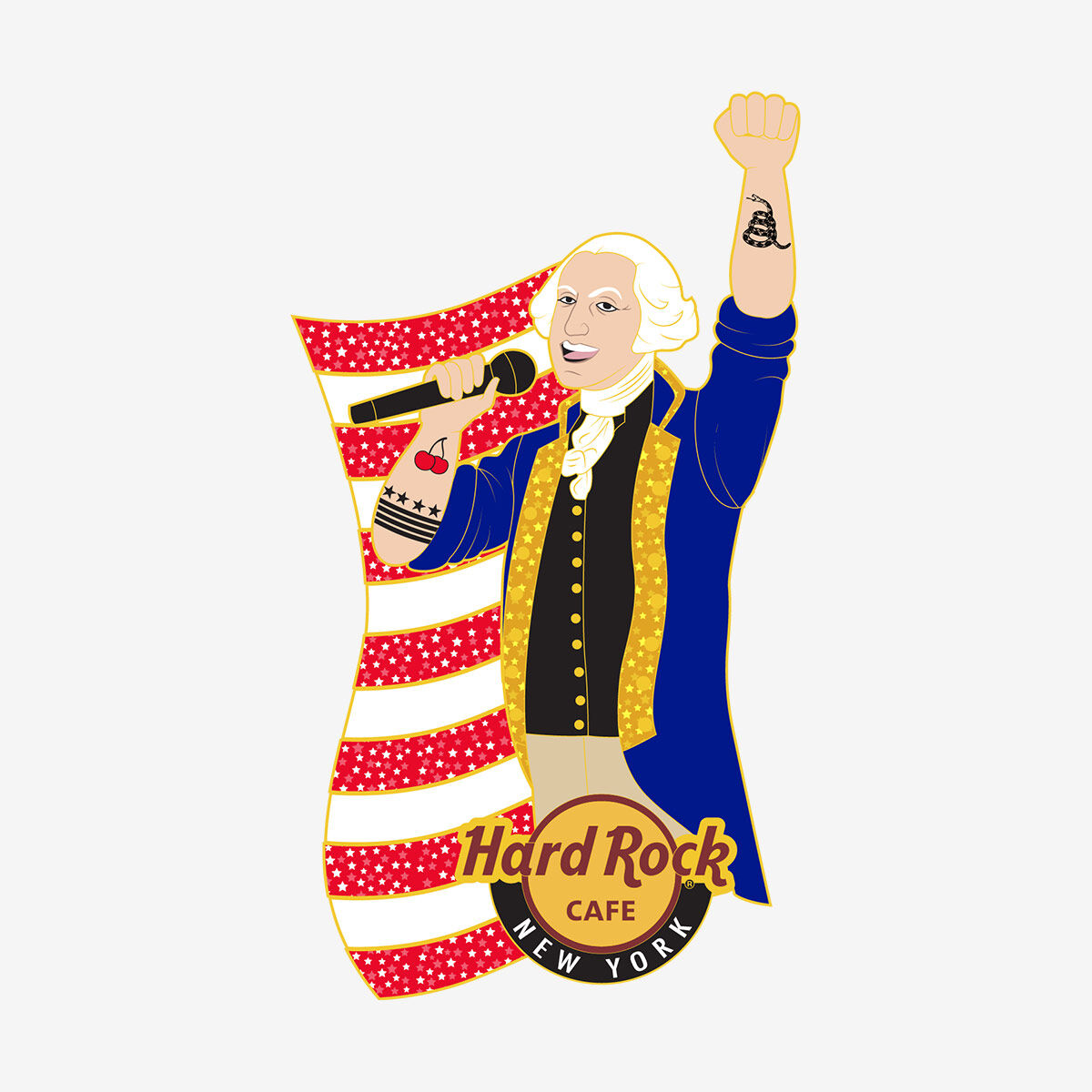 【ROCKY CUP】1パイント R刻印 made in USA Hard Rock Boxed USA 250th Anniversary Limited Edition Pin Set